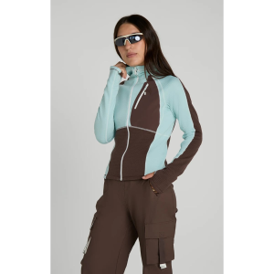 Seniq Seniq Joytrek Grid Fleece Full Zip Hoodie Womens | Lt Blue | Medium | Christy Sports - $198.00 at Christy Sports