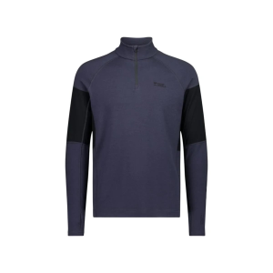 Mons Royale Merino Baselayer 1/4 Zip Long Sleeve Mens | Multi Black | Large | Christy Sports