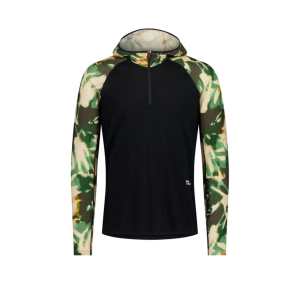 Mons Royale Temple Merino Long Sleeve Hoodie Mens | Camo | X-Large | Christy Sports