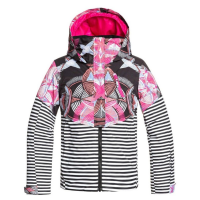Roxy Frozen Flow Jacket | Girls | - 19/20 | Multi Black | Size 8