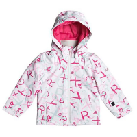 Roxy Mini Jetty Jacket | Toddler Girls |19/20 | Multi White | Size 4