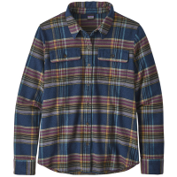 Patagonia Long-Sleeved Fjord Flannel Shirt | Women's | Multi Blue | Size Large
