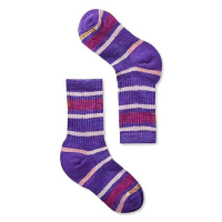 Smartwool Striped Light Hiking Crew Sock Kids | Lavender | Size Medium