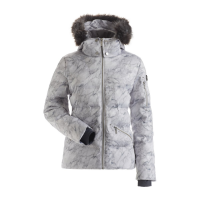 nils Eloise Print Faux Fur Jacket Womens | Multi White | Size 10