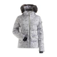 nils Eloise Print Faux Fur Jacket Womens | Multi White | Size 4