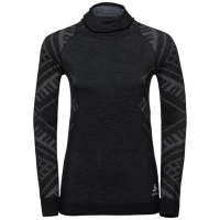 Odlo Natural + Kinship Warm Top with Facemask Womens | Black | Size Small