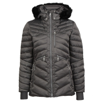 Nils Raina Insulated Ski Jacket with Faux Fur Womens | Charcoal | Size 4