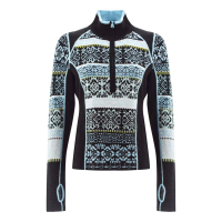 Icelandic Designs Hayley Half Zip Sweater Womens | Multi Turq | Size Small