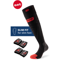 Lenz Heat Sock 1200+ Slim Fit Socks Mens | Black | Size Large