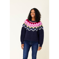 Krimson Klover Lana Sweater Womens | Multi Navy | Large | Christy Sports