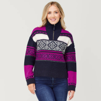 Krimson Klover Parsen Zip Neck Sweater Womens | Multi Navy | Large | Christy Sports
