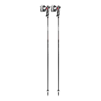 Leki Carbon 14 3D Ski Poles | Multi Red | 135 | Christy Sports