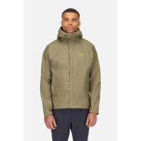 Rab Downpour Eco Waterproof Jacket Mens | Khaki | X-Large | Christy Sports