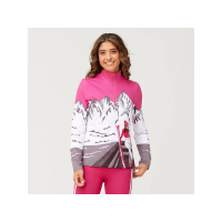 Krimson Klover Apres Anyone Base Layer Top Womens | Multi Pink | Small | Christy Sports