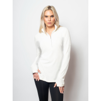 Sno Skins Plush Microfleece Zip Neck Womens | Ivory | Small | Christy Sports