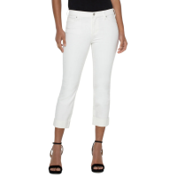 Liverpool Charlie Crop Wide Rolled Cuff Pants Womens | White | 6 | Christy Sports