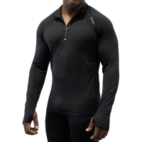 Hot Chilly's Micro-Elite Chamois Zone Zip-T Mens | Black | XX-Large | Christy Sports