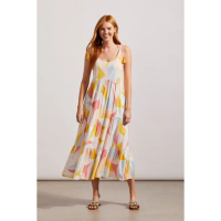 Tribal Tiered Tassel-Strap Maxi Dress Womans | Multi Yellow | Medium | Christy Sports