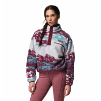 Columbia Helvetia II Printed Cropped Half Snap Fleece Pullover Womens | Multi Wine | Large | Christy Sports