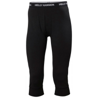 Helly Hansen Lifa Merino Midweight 3/4 Pant Baselayer Mens | Black | XX-Large | Christy Sports