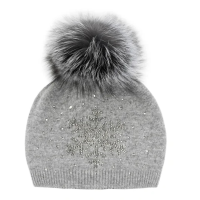 Mitchies Matchings Snowflake Sparkle Beanie Womens | Gray | Christy Sports