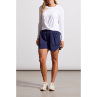 Tribal Four-Way Stretch Tulip Hem Pull-On Shorts Womens | Navy | Small | Christy Sports