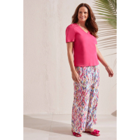 Tribal Short Sleeve Top With Lace Details Womens | Berry | Small | Christy Sports