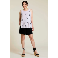 Tribal Crinkled Cotton Shorts Womans | Black | Large | Christy Sports