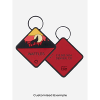 Qalo Traq Sunrise Wild One Silicone Dog ID Tag | Red | Christy Sports