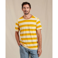 Toad&Co Grom Hemp Short Sleeve Crew Mens | Multi Yellow | Medium | Christy Sports