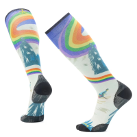 Smartwool Rainbow Trails Print Over The Calf Socks | Multi Royal | Large | Christy Sports