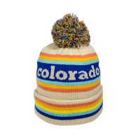 YoColorado Niji Mountain Pom Beanie | Multi Cream | Christy Sports