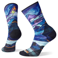 Smartwool Athlete Edition Run Mountain Print Crew Socks Womens | Multi Royal | Small | Christy Sports