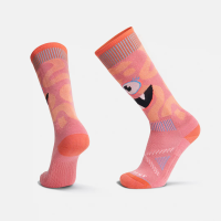 Le Bent Monster Party Light Snow Sock Kids | Multi Pink | Large | Christy Sports