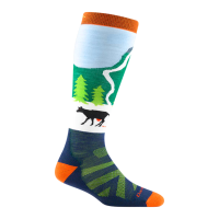 Darn Tough Pow Cow Snow Sock Kids | Multi Green | Small | Christy Sports