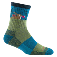 Darn Tough Bubble Bunny Crew Lightweight Sock Youth | Multi Green | Small | Christy Sports