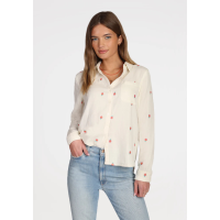 Dylan Embroidered Taylor Gauze Shirt Womens | Natural | Small | Christy Sports