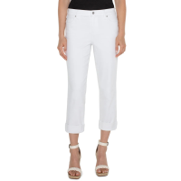 Liverpool Charlie Crop Wide Rolled Cuff Pants Womens | White | 6 | Christy Sports