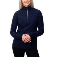 Sno Skins Pebble Sport Jacquard Zip Neck Womens | Black | Large | Christy Sports