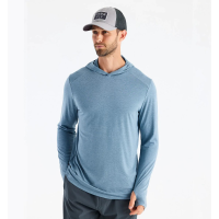 Free Fly Bamboo Shade Hoodie Mens | Blue | Large | Christy Sports