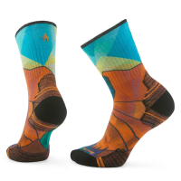 Smartwool Hike Mountain Prism Print Crew Socks Womens | Multi Orange | Medium | Christy Sports