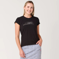 Krimson Klover Aila Graphic Short Sleeve Top Womens | Black | Small | Christy Sports