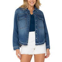 Liverpool Shirt Jacket With Slit Womens | Denim | Small | Christy Sports