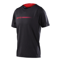 Troy Lee Skyline Short-Sleeve Jersey Channel Youth | Black | Large | Christy Sports