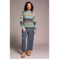 Tribal Mock Neck Sweater Womens | Multi Green | Large | Christy Sports