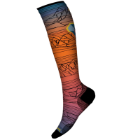 Smartwool Geo Peaks Print Over The Calf Socks Mens | Multi Orange | X-Large | Christy Sports