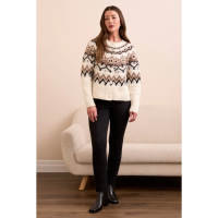 Tribal Fair Isle Button Front Sweater Cardigan Womens | Multi Natural | Large | Christy Sports