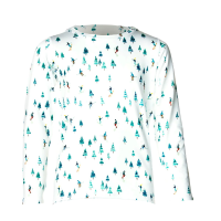 Hot Chilly's Micro-Elite Chamois Printed Crewneck Youth | Multi White | X-Large | Christy Sports