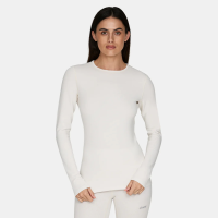 Le Bent Heavyweight Grid Fleece Crew Base Layer Womens | Cream | X-Small | Christy Sports