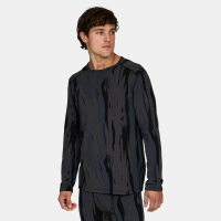 Le Bent Heavyweight Grid Fleece Crew Base Layer Mens | Multi Charcoal | Large | Christy Sports